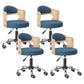 Modern Rotatable Liftable Counter Stool Steel Bar Stool with Cushion Blue 4 Piece Set Clearhalo 'Bar Furniture' 'Bar Stools' 'bar_stools' 'furn' 'furn_bar_stools' 'furniture_bar_stools' 'Kitchen & Dining Furniture' 'kitchen&dining_furn' 'kitchen' 'kitchen_furn' Furniture' 4527484