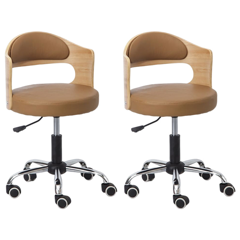 Modern Rotatable Liftable Counter Stool Steel Bar Stool with Cushion Yellow 2 Piece Set Clearhalo 'Bar Furniture' 'Bar Stools' 'bar_stools' 'furn' 'furn_bar_stools' 'furniture_bar_stools' 'Kitchen & Dining Furniture' 'kitchen&dining_furn' 'kitchen' 'kitchen_furn' Furniture' 4527486
