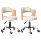 Modern Rotatable Liftable Counter Stool Steel Bar Stool with Cushion Off-White 2 Piece Set Clearhalo 'Bar Furniture' 'Bar Stools' 'bar_stools' 'furn' 'furn_bar_stools' 'furniture_bar_stools' 'Kitchen & Dining Furniture' 'kitchen&dining_furn' 'kitchen' 'kitchen_furn' Furniture' 4527489