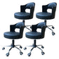 Modern Rotatable Liftable Counter Stool Steel Bar Stool with Cushion Dark Blue 4 Piece Set Clearhalo 'Bar Furniture' 'Bar Stools' 'bar_stools' 'furn' 'furn_bar_stools' 'furniture_bar_stools' 'Kitchen & Dining Furniture' 'kitchen&dining_furn' 'kitchen' 'kitchen_furn' Furniture' 4527493