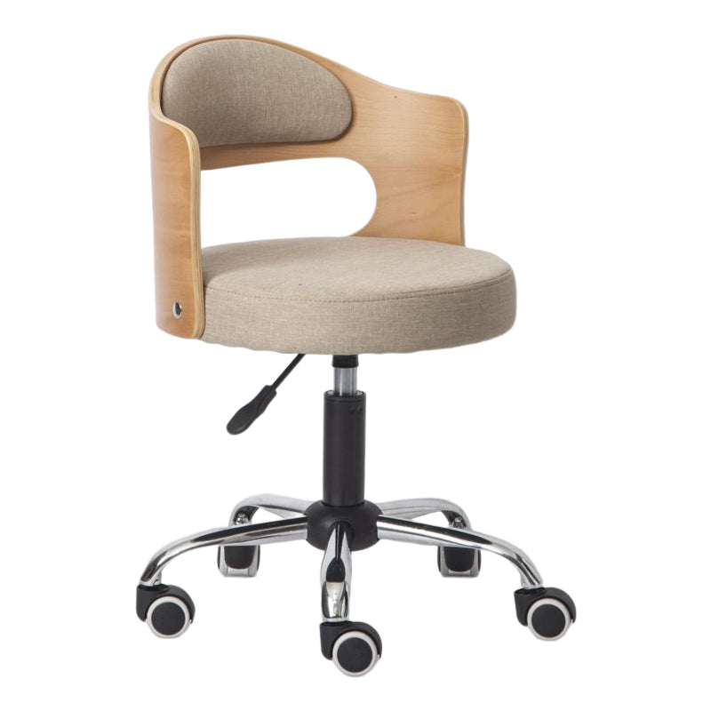 Modern Rotatable Liftable Counter Stool Steel Bar Stool with Cushion Khaki 1 Piece Clearhalo 'Bar Furniture' 'Bar Stools' 'bar_stools' 'furn' 'furn_bar_stools' 'furniture_bar_stools' 'Kitchen & Dining Furniture' 'kitchen&dining_furn' 'kitchen' 'kitchen_furn' Furniture' 4527494