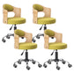 Modern Rotatable Liftable Counter Stool Steel Bar Stool with Cushion Light Green 4 Piece Set Clearhalo 'Bar Furniture' 'Bar Stools' 'bar_stools' 'furn' 'furn_bar_stools' 'furniture_bar_stools' 'Kitchen & Dining Furniture' 'kitchen&dining_furn' 'kitchen' 'kitchen_furn' Furniture' 4527499