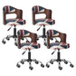 Modern Rotatable Liftable Counter Stool Steel Bar Stool with Cushion Red-Blue 4 Piece Set Clearhalo 'Bar Furniture' 'Bar Stools' 'bar_stools' 'furn' 'furn_bar_stools' 'furniture_bar_stools' 'Kitchen & Dining Furniture' 'kitchen&dining_furn' 'kitchen' 'kitchen_furn' Furniture' 4527502