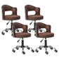 Modern Rotatable Liftable Counter Stool Steel Bar Stool with Cushion Coffee 4 Piece Set Clearhalo 'Bar Furniture' 'Bar Stools' 'bar_stools' 'furn' 'furn_bar_stools' 'furniture_bar_stools' 'Kitchen & Dining Furniture' 'kitchen&dining_furn' 'kitchen' 'kitchen_furn' Furniture' 4527505