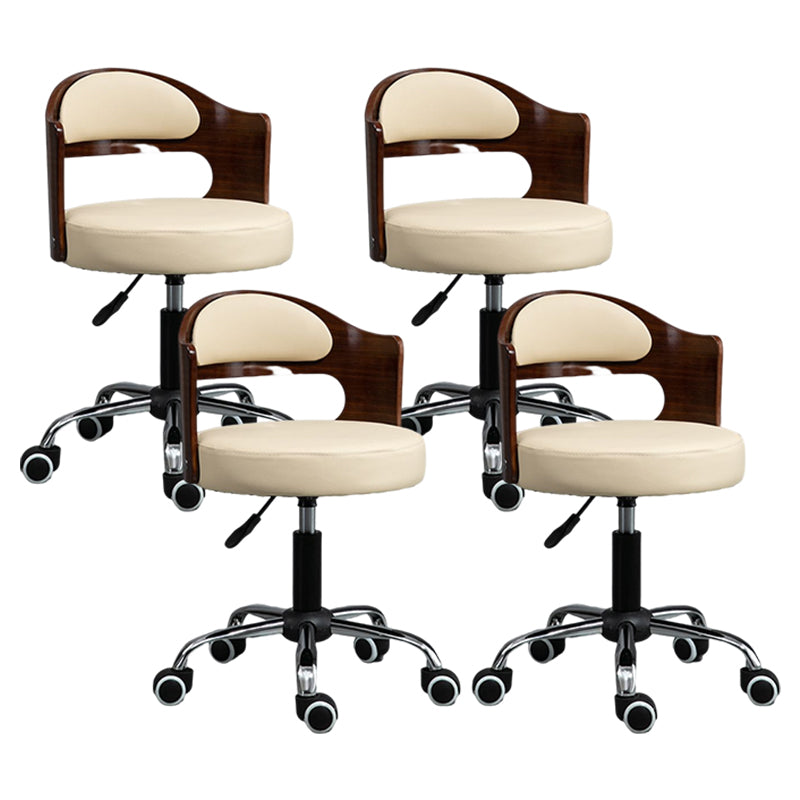 Modern Rotatable Liftable Counter Stool Steel Bar Stool with Cushion Beige 4 Piece Set Clearhalo 'Bar Furniture' 'Bar Stools' 'bar_stools' 'furn' 'furn_bar_stools' 'furniture_bar_stools' 'Kitchen & Dining Furniture' 'kitchen&dining_furn' 'kitchen' 'kitchen_furn' Furniture' 4527508