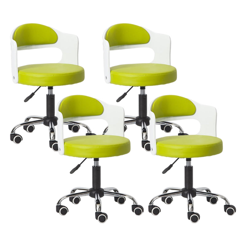 Modern Rotatable Liftable Counter Stool Steel Bar Stool with Cushion Green 4 Piece Set Clearhalo 'Bar Furniture' 'Bar Stools' 'bar_stools' 'furn' 'furn_bar_stools' 'furniture_bar_stools' 'Kitchen & Dining Furniture' 'kitchen&dining_furn' 'kitchen' 'kitchen_furn' Furniture' 4527514