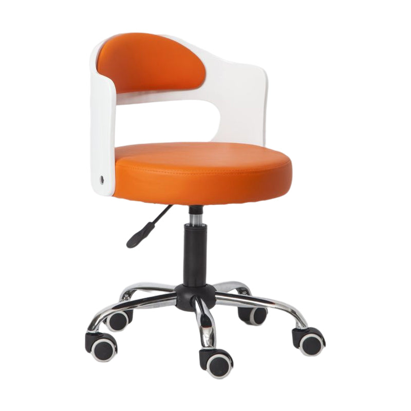 Modern Rotatable Liftable Counter Stool Steel Bar Stool with Cushion Orange 1 Piece Clearhalo 'Bar Furniture' 'Bar Stools' 'bar_stools' 'furn' 'furn_bar_stools' 'furniture_bar_stools' 'Kitchen & Dining Furniture' 'kitchen&dining_furn' 'kitchen' 'kitchen_furn' Furniture' 4527515