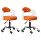 Modern Rotatable Liftable Counter Stool Steel Bar Stool with Cushion Orange 2 Piece Set Clearhalo 'Bar Furniture' 'Bar Stools' 'bar_stools' 'furn' 'furn_bar_stools' 'furniture_bar_stools' 'Kitchen & Dining Furniture' 'kitchen&dining_furn' 'kitchen' 'kitchen_furn' Furniture' 4527516