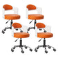 Modern Rotatable Liftable Counter Stool Steel Bar Stool with Cushion Orange 4 Piece Set Clearhalo 'Bar Furniture' 'Bar Stools' 'bar_stools' 'furn' 'furn_bar_stools' 'furniture_bar_stools' 'Kitchen & Dining Furniture' 'kitchen&dining_furn' 'kitchen' 'kitchen_furn' Furniture' 4527517