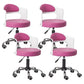Modern Rotatable Liftable Counter Stool Steel Bar Stool with Cushion Pink 4 Piece Set Clearhalo 'Bar Furniture' 'Bar Stools' 'bar_stools' 'furn' 'furn_bar_stools' 'furniture_bar_stools' 'Kitchen & Dining Furniture' 'kitchen&dining_furn' 'kitchen' 'kitchen_furn' Furniture' 4527520