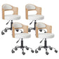 Modern Rotatable Liftable Counter Stool Steel Bar Stool with Cushion White 4 Piece Set Clearhalo 'Bar Furniture' 'Bar Stools' 'bar_stools' 'furn' 'furn_bar_stools' 'furniture_bar_stools' 'Kitchen & Dining Furniture' 'kitchen&dining_furn' 'kitchen' 'kitchen_furn' Furniture' 4527523