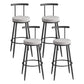 Glam Metal Leather Barstool Indoor Bar Stool with Iron Legs and Low Back Black Gray 4 Piece Set Clearhalo 'Bar Furniture' 'Bar Stools' 'bar_stools' 'furn' 'furn_bar_stools' 'furniture_bar_stools' 'Kitchen & Dining Furniture' 'kitchen&dining_furn' 'kitchen' 'kitchen_furn' Furniture' 4527670