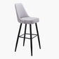 Contemporary Metal Leather Bar Stools Bristol Barstool with Iron Legs and Low Back Ligth Gray-Red 1 Piece Clearhalo 'Bar Furniture' 'Bar Stools' 'bar_stools' 'furn' 'furn_bar_stools' 'furniture_bar_stools' 'Kitchen & Dining Furniture' 'kitchen&dining_furn' 'kitchen' 'kitchen_furn' Furniture' 4527687