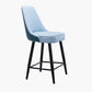 Contemporary Metal Leather Bar Stools Bristol Barstool with Iron Legs and Low Back Blue 1 Piece Clearhalo 'Bar Furniture' 'Bar Stools' 'bar_stools' 'furn' 'furn_bar_stools' 'furniture_bar_stools' 'Kitchen & Dining Furniture' 'kitchen&dining_furn' 'kitchen' 'kitchen_furn' Furniture' 4527691