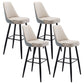 Contemporary Metal Leather Bar Stools Bristol Barstool with Iron Legs and Low Back Sky Blue 4 Piece Set Clearhalo 'Bar Furniture' 'Bar Stools' 'bar_stools' 'furn' 'furn_bar_stools' 'furniture_bar_stools' 'Kitchen & Dining Furniture' 'kitchen&dining_furn' 'kitchen' 'kitchen_furn' Furniture' 4527696