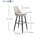 Contemporary Metal Leather Bar Stools Bristol Barstool with Iron Legs and Low Back Clearhalo 'Bar Furniture' 'Bar Stools' 'bar_stools' 'furn' 'furn_bar_stools' 'furniture_bar_stools' 'Kitchen & Dining Furniture' 'kitchen&dining_furn' 'kitchen' 'kitchen_furn' Furniture' 4527699