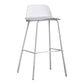 Rectangular Modern Plastic Bar Stool Backrest Footrest Counter Stool with Iron Legs White Clearhalo 'Bar Furniture' 'Bar Stools' 'bar_stools' 'furn' 'furn_bar_stools' 'furniture_bar_stools' 'Kitchen & Dining Furniture' 'kitchen&dining_furn' 'kitchen' 'kitchen_furn' Furniture' 4527702
