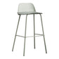 Rectangular Modern Plastic Bar Stool Backrest Footrest Counter Stool with Iron Legs Gray-Green Clearhalo 'Bar Furniture' 'Bar Stools' 'bar_stools' 'furn' 'furn_bar_stools' 'furniture_bar_stools' 'Kitchen & Dining Furniture' 'kitchen&dining_furn' 'kitchen' 'kitchen_furn' Furniture' 4527706