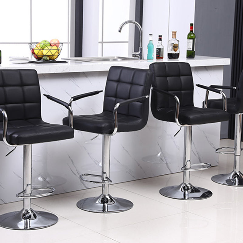 Indoor Modern Adjustable Bar Stool Footrest Bucket Backrest Swivel Counter Stool Clearhalo 'Bar Furniture' 'Bar Stools' 'bar_stools' 'furn' 'furn_bar_stools' 'furniture_bar_stools' 'Kitchen & Dining Furniture' 'kitchen&dining_furn' 'kitchen' 'kitchen_furn' Furniture' 4527723