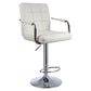 Indoor Modern Adjustable Bar Stool Footrest Bucket Backrest Swivel Counter Stool Off-White 1 Piece Bar Stool(33"H) Clearhalo 'Bar Furniture' 'Bar Stools' 'bar_stools' 'furn' 'furn_bar_stools' 'furniture_bar_stools' 'Kitchen & Dining Furniture' 'kitchen&dining_furn' 'kitchen' 'kitchen_furn' Furniture' 4527736