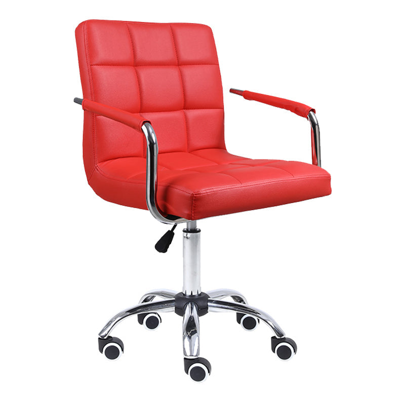Indoor Modern Adjustable Bar Stool Footrest Bucket Backrest Swivel Counter Stool Red 1 Piece Counter Stool (24"H) Clearhalo 'Bar Furniture' 'Bar Stools' 'bar_stools' 'furn' 'furn_bar_stools' 'furniture_bar_stools' 'Kitchen & Dining Furniture' 'kitchen&dining_furn' 'kitchen' 'kitchen_furn' Furniture' 4527737