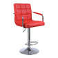 Indoor Modern Adjustable Bar Stool Footrest Bucket Backrest Swivel Counter Stool Red 1 Piece Bar Stool(33"H) Clearhalo 'Bar Furniture' 'Bar Stools' 'bar_stools' 'furn' 'furn_bar_stools' 'furniture_bar_stools' 'Kitchen & Dining Furniture' 'kitchen&dining_furn' 'kitchen' 'kitchen_furn' Furniture' 4527739
