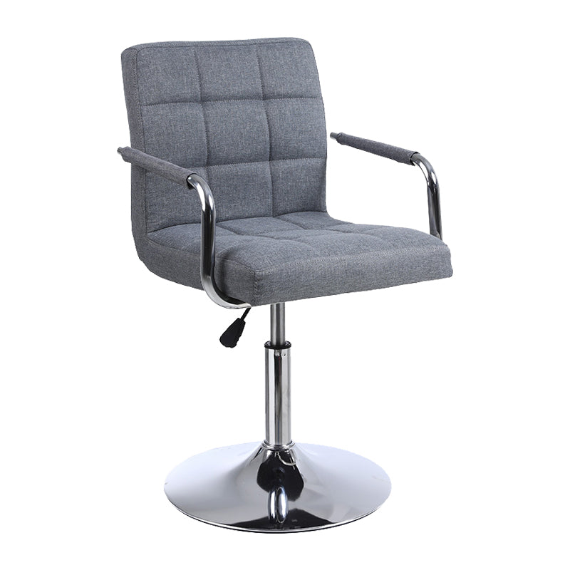 Indoor Modern Adjustable Bar Stool Footrest Bucket Backrest Swivel Counter Stool Grey 1 Piece Short Stool(22"H) Clearhalo 'Bar Furniture' 'Bar Stools' 'bar_stools' 'furn' 'furn_bar_stools' 'furniture_bar_stools' 'Kitchen & Dining Furniture' 'kitchen&dining_furn' 'kitchen' 'kitchen_furn' Furniture' 4527741