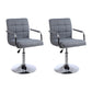 Indoor Modern Adjustable Bar Stool Footrest Bucket Backrest Swivel Counter Stool Grey 2 Piece Set Short Stool(22"H) Clearhalo 'Bar Furniture' 'Bar Stools' 'bar_stools' 'furn' 'furn_bar_stools' 'furniture_bar_stools' 'Kitchen & Dining Furniture' 'kitchen&dining_furn' 'kitchen' 'kitchen_furn' Furniture' 4527748