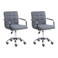 Indoor Modern Adjustable Bar Stool Footrest Bucket Backrest Swivel Counter Stool Grey 2 Piece Set Counter Stool (24"H) Clearhalo 'Bar Furniture' 'Bar Stools' 'bar_stools' 'furn' 'furn_bar_stools' 'furniture_bar_stools' 'Kitchen & Dining Furniture' 'kitchen&dining_furn' 'kitchen' 'kitchen_furn' Furniture' 4527755
