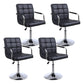 Indoor Modern Adjustable Bar Stool Footrest Bucket Backrest Swivel Counter Stool Black 4 Piece Set Short Stool(22"H) Clearhalo 'Bar Furniture' 'Bar Stools' 'bar_stools' 'furn' 'furn_bar_stools' 'furniture_bar_stools' 'Kitchen & Dining Furniture' 'kitchen&dining_furn' 'kitchen' 'kitchen_furn' Furniture' 4527758