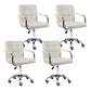 Indoor Modern Adjustable Bar Stool Footrest Bucket Backrest Swivel Counter Stool Off-White 4 Piece Set Counter Stool (24"H) Clearhalo 'Bar Furniture' 'Bar Stools' 'bar_stools' 'furn' 'furn_bar_stools' 'furniture_bar_stools' 'Kitchen & Dining Furniture' 'kitchen&dining_furn' 'kitchen' 'kitchen_furn' Furniture' 4527765