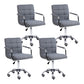 Indoor Modern Adjustable Bar Stool Footrest Bucket Backrest Swivel Counter Stool Grey 4 Piece Set Counter Stool (24"H) Clearhalo 'Bar Furniture' 'Bar Stools' 'bar_stools' 'furn' 'furn_bar_stools' 'furniture_bar_stools' 'Kitchen & Dining Furniture' 'kitchen&dining_furn' 'kitchen' 'kitchen_furn' Furniture' 4527769