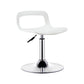 Modern Adjustable Swivel Bar Stool Low Back Plastic Bar and Counter Stool Gloss White 1 Piece Clearhalo 'Bar Furniture' 'Bar Stools' 'bar_stools' 'furn' 'furn_bar_stools' 'furniture_bar_stools' 'Kitchen & Dining Furniture' 'kitchen&dining_furn' 'kitchen' 'kitchen_furn' Furniture' 4527775