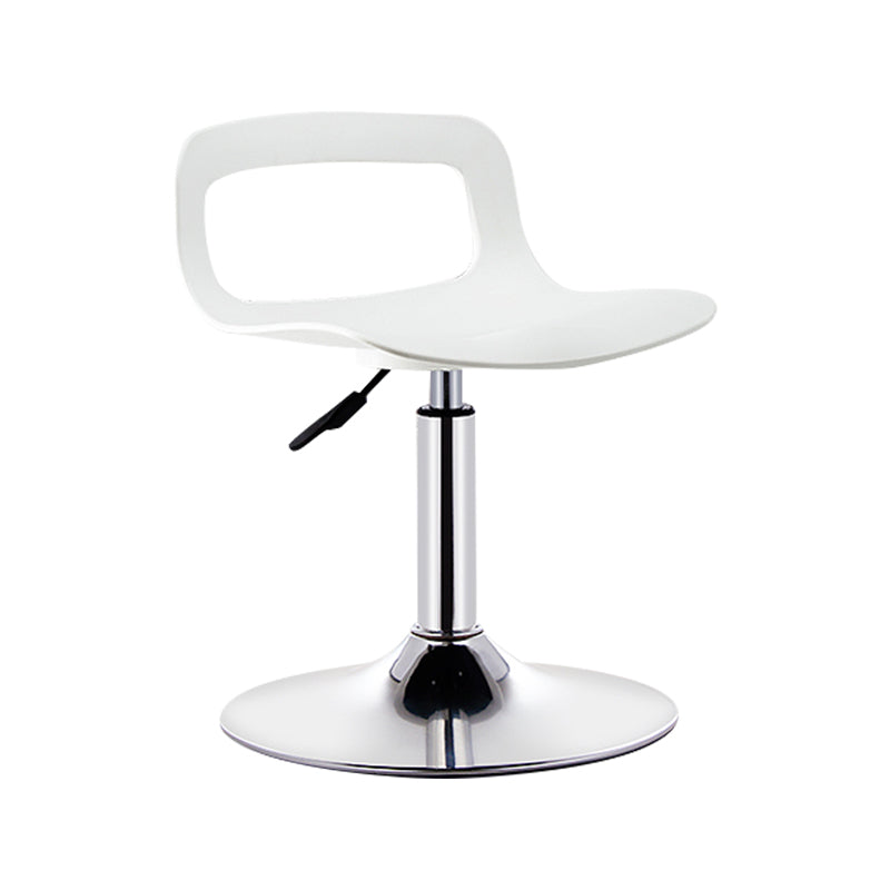 Modern Adjustable Swivel Bar Stool Low Back Plastic Bar and Counter Stool Gloss White 1 Piece Clearhalo 'Bar Furniture' 'Bar Stools' 'bar_stools' 'furn' 'furn_bar_stools' 'furniture_bar_stools' 'Kitchen & Dining Furniture' 'kitchen&dining_furn' 'kitchen' 'kitchen_furn' Furniture' 4527775