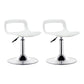 Modern Adjustable Swivel Bar Stool Low Back Plastic Bar and Counter Stool Gloss White 2 Piece Set Clearhalo 'Bar Furniture' 'Bar Stools' 'bar_stools' 'furn' 'furn_bar_stools' 'furniture_bar_stools' 'Kitchen & Dining Furniture' 'kitchen&dining_furn' 'kitchen' 'kitchen_furn' Furniture' 4527787