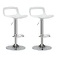 Modern Adjustable Swivel Bar Stool Low Back Plastic Bar and Counter Stool White-Silver 2 Piece Set Clearhalo 'Bar Furniture' 'Bar Stools' 'bar_stools' 'furn' 'furn_bar_stools' 'furniture_bar_stools' 'Kitchen & Dining Furniture' 'kitchen&dining_furn' 'kitchen' 'kitchen_furn' Furniture' 4527788