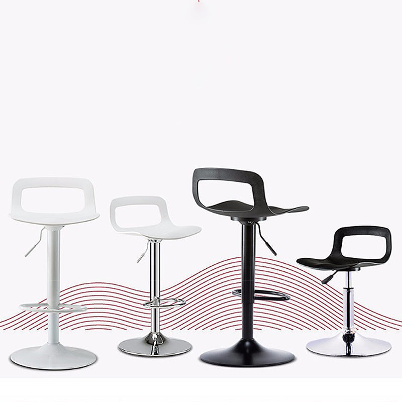 Modern Adjustable Swivel Bar Stool Low Back Plastic Bar and Counter Stool Clearhalo 'Bar Furniture' 'Bar Stools' 'bar_stools' 'furn' 'furn_bar_stools' 'furniture_bar_stools' 'Kitchen & Dining Furniture' 'kitchen&dining_furn' 'kitchen' 'kitchen_furn' Furniture' 4527793