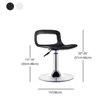 Modern Adjustable Swivel Bar Stool Low Back Plastic Bar and Counter Stool Clearhalo 'Bar Furniture' 'Bar Stools' 'bar_stools' 'furn' 'furn_bar_stools' 'furniture_bar_stools' 'Kitchen & Dining Furniture' 'kitchen&dining_furn' 'kitchen' 'kitchen_furn' Furniture' 4527803