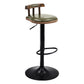 Modern Wood Bar Stool Iron Legs Low Back Nail-head Trim Counter Stool with Cushion Army Green 1 Piece Clearhalo 'Bar Furniture' 'Bar Stools' 'bar_stools' 'furn' 'furn_bar_stools' 'furniture_bar_stools' 'Kitchen & Dining Furniture' 'kitchen&dining_furn' 'kitchen' 'kitchen_furn' Furniture' 4527810