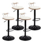 Modern Wood Bar Stool Iron Legs Low Back Nail-head Trim Counter Stool with Cushion White 4 Piece Set Clearhalo 'Bar Furniture' 'Bar Stools' 'bar_stools' 'furn' 'furn_bar_stools' 'furniture_bar_stools' 'Kitchen & Dining Furniture' 'kitchen&dining_furn' 'kitchen' 'kitchen_furn' Furniture' 4527845