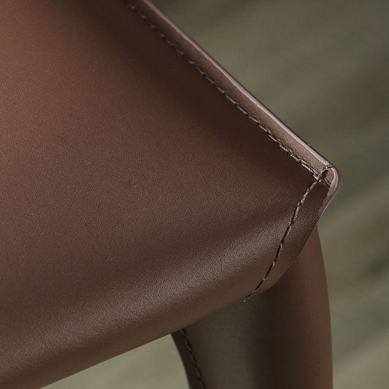 Coffee Shop Leather Bar Stool Rectangular Footrest Low Back Counter Height Stool, 1 Piece Clearhalo 'Bar Furniture' 'Bar Stools' 'bar_stools' 'furn' 'furn_bar_stools' 'furniture_bar_stools' 'Kitchen & Dining Furniture' 'kitchen&dining_furn' 'kitchen' 'kitchen_furn' Furniture' 4527861