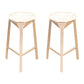 Modern Geometric Bar Stool Footrest Bristol Counter and Bar Stool with Iron Legs White 2 Piece Set Clearhalo 'Bar Furniture' 'Bar Stools' 'bar_stools' 'furn' 'furn_bar_stools' 'furniture_bar_stools' 'Kitchen & Dining Furniture' 'kitchen&dining_furn' 'kitchen' 'kitchen_furn' Furniture' 4527877