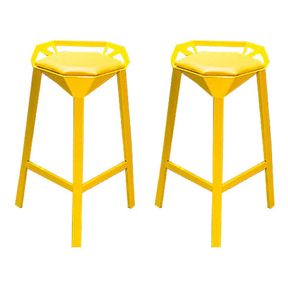 Modern Geometric Bar Stool Footrest Bristol Counter and Bar Stool with Iron Legs Yellow 2 Piece Set Clearhalo 'Bar Furniture' 'Bar Stools' 'bar_stools' 'furn' 'furn_bar_stools' 'furniture_bar_stools' 'Kitchen & Dining Furniture' 'kitchen&dining_furn' 'kitchen' 'kitchen_furn' Furniture' 4527882