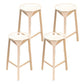 Modern Geometric Bar Stool Footrest Bristol Counter and Bar Stool with Iron Legs White 4 Piece Set Clearhalo 'Bar Furniture' 'Bar Stools' 'bar_stools' 'furn' 'furn_bar_stools' 'furniture_bar_stools' 'Kitchen & Dining Furniture' 'kitchen&dining_furn' 'kitchen' 'kitchen_furn' Furniture' 4527887
