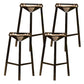 Modern Geometric Bar Stool Footrest Bristol Counter and Bar Stool with Iron Legs Black 4 Piece Set Clearhalo 'Bar Furniture' 'Bar Stools' 'bar_stools' 'furn' 'furn_bar_stools' 'furniture_bar_stools' 'Kitchen & Dining Furniture' 'kitchen&dining_furn' 'kitchen' 'kitchen_furn' Furniture' 4527890