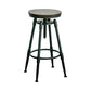 Coffee Shop Bar Stool Footrest Adjustable Height Counter Stool with Iron Legs Distressed Wood Backless 1 Piece Clearhalo 'Bar Furniture' 'Bar Stools' 'bar_stools' 'furn' 'furn_bar_stools' 'furniture_bar_stools' 'Kitchen & Dining Furniture' 'kitchen&dining_furn' 'kitchen' 'kitchen_furn' Furniture' 4527898