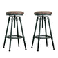 Coffee Shop Bar Stool Footrest Adjustable Height Counter Stool with Iron Legs Brown Backless 2 Piece Set Clearhalo 'Bar Furniture' 'Bar Stools' 'bar_stools' 'furn' 'furn_bar_stools' 'furniture_bar_stools' 'Kitchen & Dining Furniture' 'kitchen&dining_furn' 'kitchen' 'kitchen_furn' Furniture' 4527908