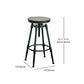 Coffee Shop Bar Stool Footrest Adjustable Height Counter Stool with Iron Legs Clearhalo 'Bar Furniture' 'Bar Stools' 'bar_stools' 'furn' 'furn_bar_stools' 'furniture_bar_stools' 'Kitchen & Dining Furniture' 'kitchen&dining_furn' 'kitchen' 'kitchen_furn' Furniture' 4527919