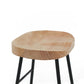 Modern Indoor Bar Stool Solid Wood Iron Legs Saddle Seat Counter Stool Clearhalo 'Bar Furniture' 'Bar Stools' 'bar_stools' 'furn' 'furn_bar_stools' 'furniture_bar_stools' 'Kitchen & Dining Furniture' 'kitchen&dining_furn' 'kitchen' 'kitchen_furn' Furniture' 4527931