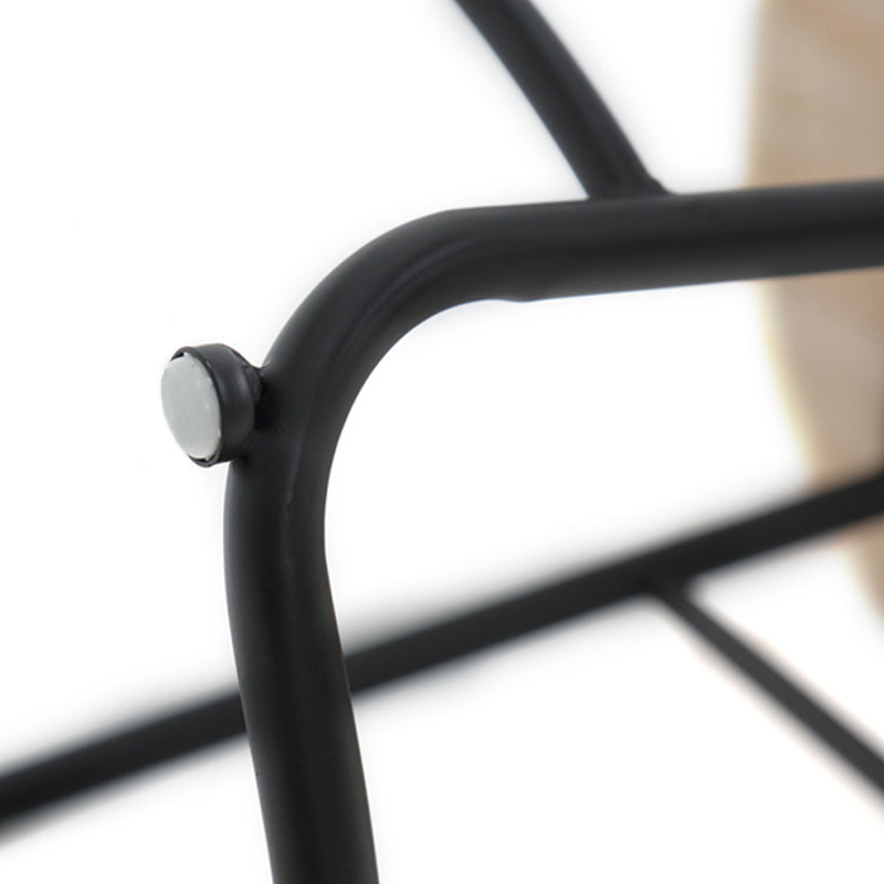 Modern Indoor Bar Stool Solid Wood Iron Legs Saddle Seat Counter Stool Clearhalo 'Bar Furniture' 'Bar Stools' 'bar_stools' 'furn' 'furn_bar_stools' 'furniture_bar_stools' 'Kitchen & Dining Furniture' 'kitchen&dining_furn' 'kitchen' 'kitchen_furn' Furniture' 4527933